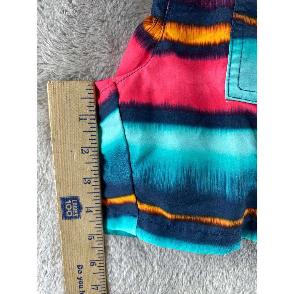 The North Face Girls Class V Shorts Small (7/8) Pink Teal Stripe Board Shorts - Picture 9 of 10